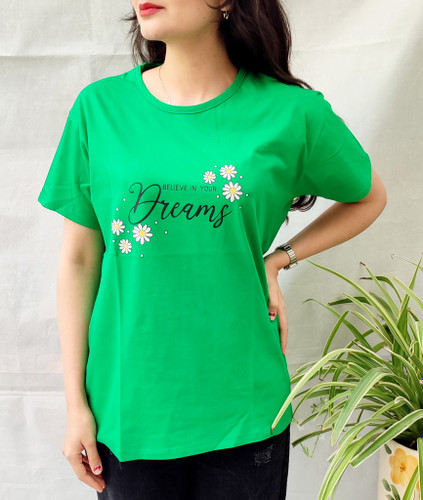 تیشرت زنانه سبز