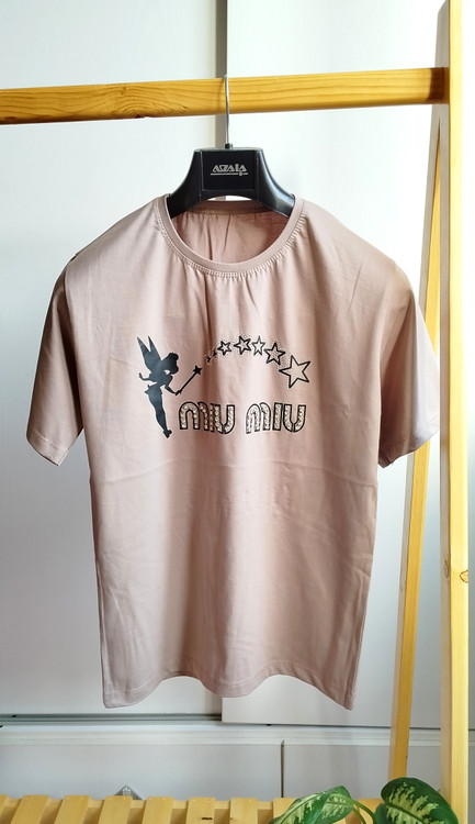 تیشرت زنانه کارشده نگیندار قواره دار