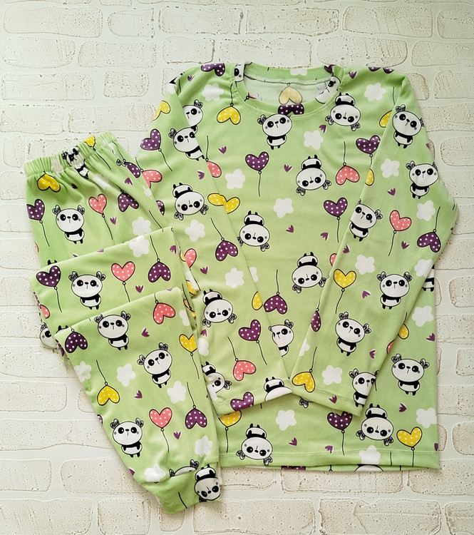 بلوز و شلوار قواره دار مخمل طرح پاندا