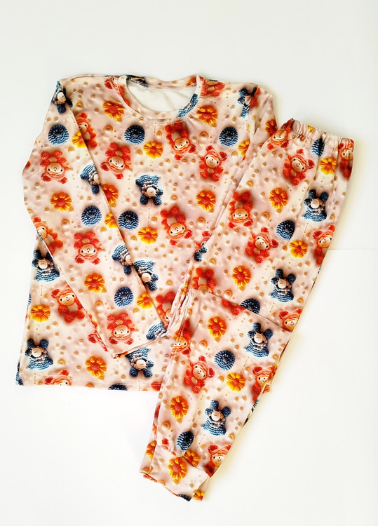 بلوز و شلوار مخمل عروسکی سه بعدی