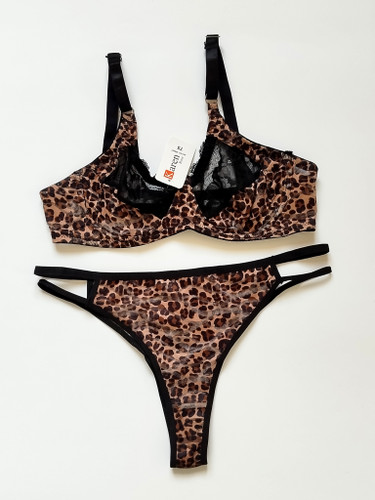 ست شورت و سوتین پلنگی