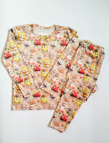 بلوز و شلوار مخمل سه بعدی عروسکی