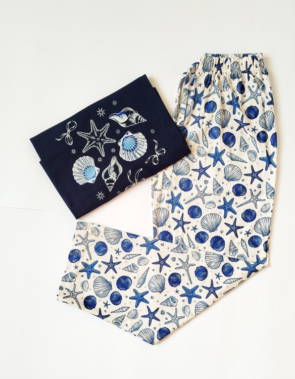 تیشرت و شلوار نخ پنبه زنانه