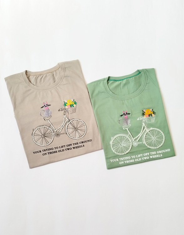 تیشرت نخ پنبه زنانه مجلسی